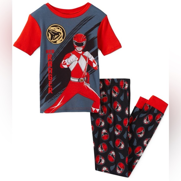 Power Ranger Kids Pajama Set - Red and Gray - Picture 1 of 4